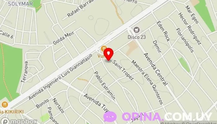 mapa de Escuela de Conductores Biarritz Autoescuela en Ciudad de la Costa