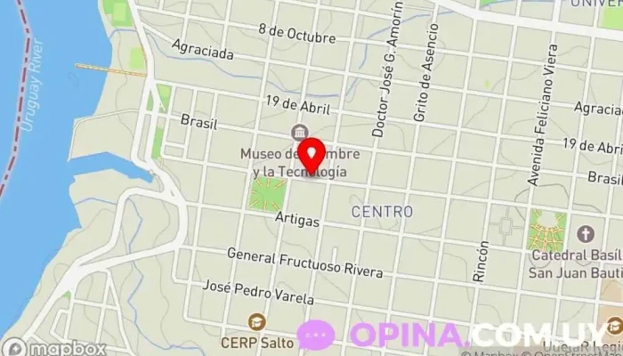 mapa de Escuela de danzas Dominic Guimaraens Centro educativo en Salto