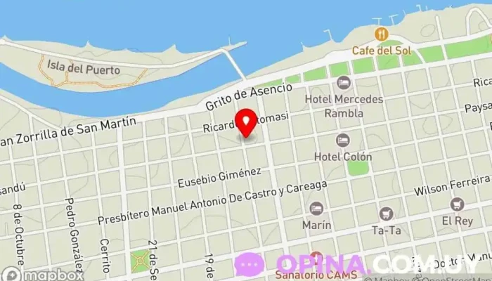 mapa de Escuela De Danzas Magdalena Cuestas Escuela de ballet en Mercedes