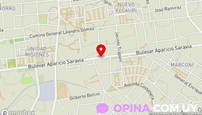 mapa de Escuela De Deportes Tacurú Escuela en Montevideo