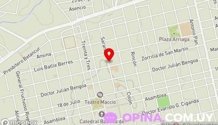 mapa de Escuela de enfermería CEHS Escuela de enfermería en San José de Mayo