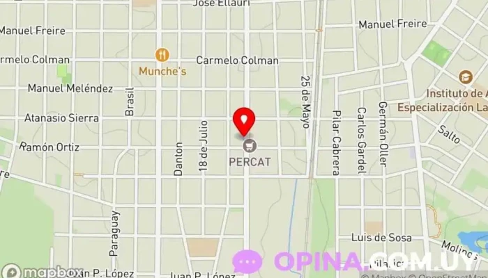 mapa de Escuela De Enfermeria Colon, Sede Las Piedras Escuela de enfermería en Las Piedras