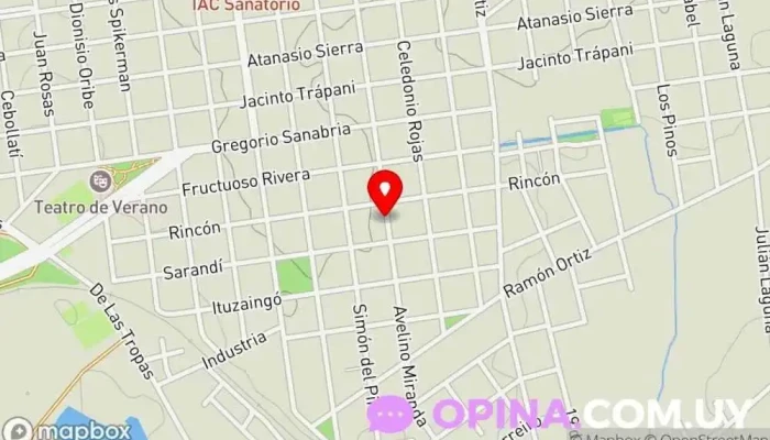 mapa de Escuela De Enfermeria Escuela en Treinta y Tres