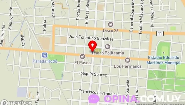 mapa de Escuela de Enfermería Virginia Henderson Centro educativo en Canelones