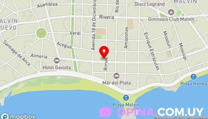 mapa de Escuela de Joyería Borboleta Centro escolar en Montevideo