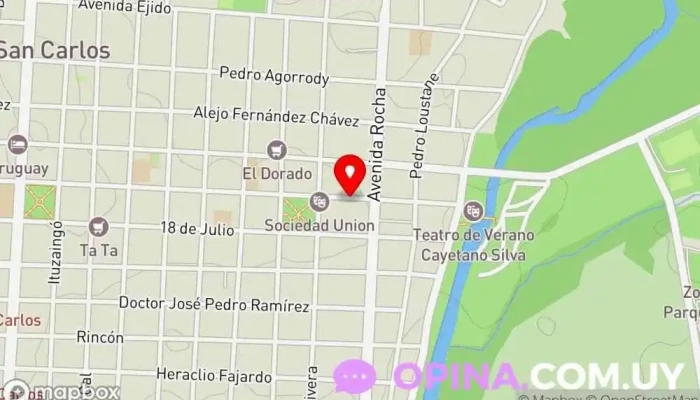 mapa de Escuela de Musica Escuela de primaria en San Carlos