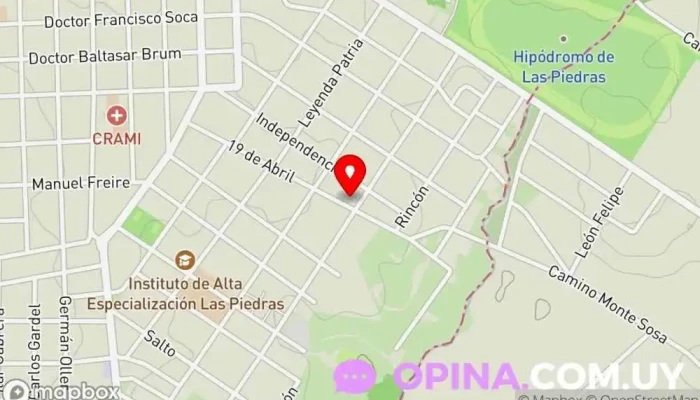 mapa de Escuela de Música Nicolás Acosta Escuela de música en Las Piedras