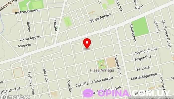 mapa de Escuela de Música San José Escuela de arte, Escuela en San José de Mayo