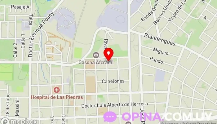 mapa de Escuela de Música y Bienestar Institución educativa en Las Piedras