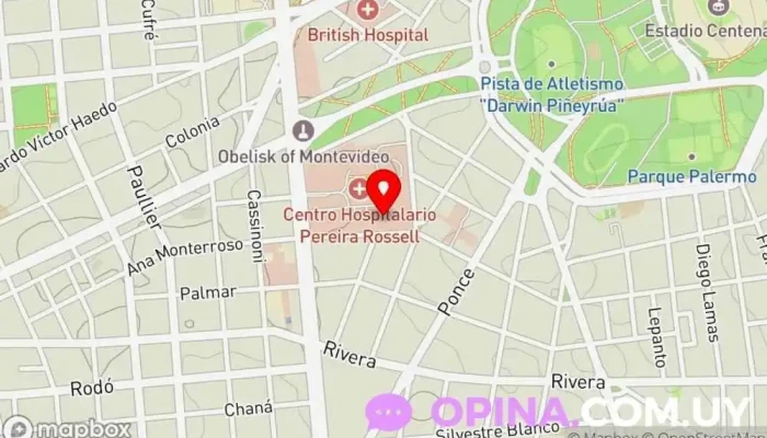 mapa de Escuela de Parteras Escuela en Montevideo