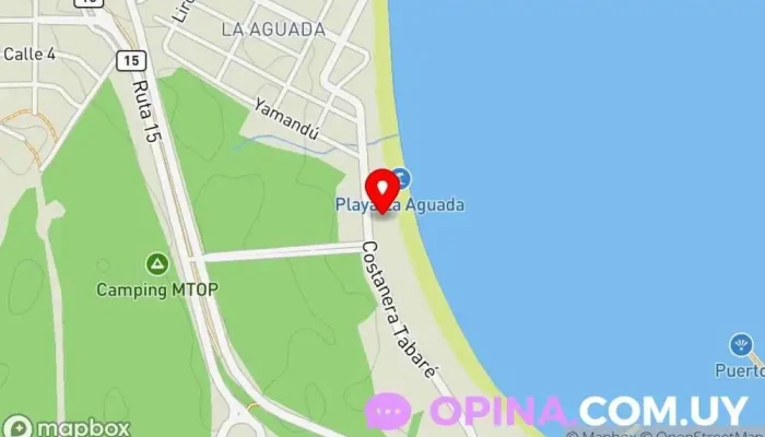 mapa de Escuela de Surf H2O Escuela de surf en La Paloma