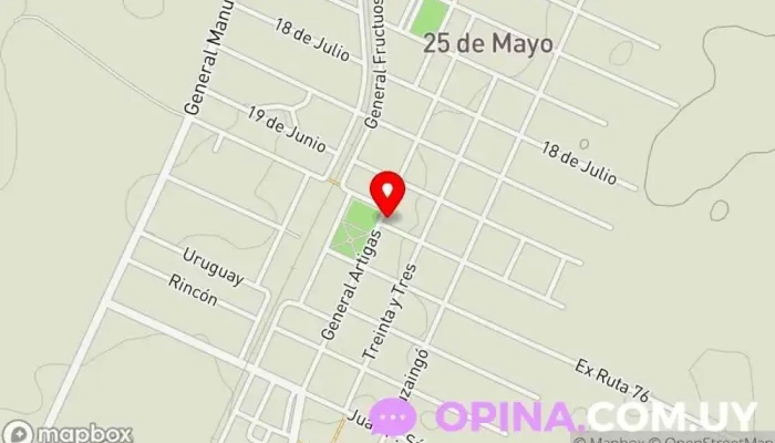 mapa de Escuela de Tiempo Completo N°5 Escuela primaria en Veinticinco de Mayo