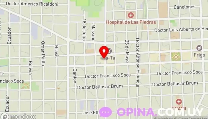 mapa de Escuela de Yoga Escuela en Las Piedras