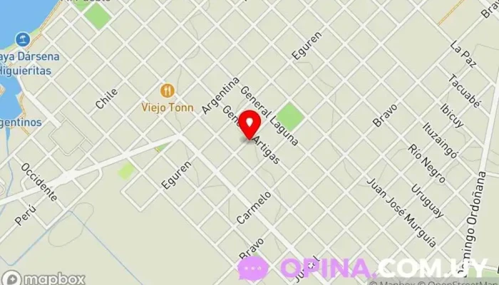 mapa de Escuela del Hogar 