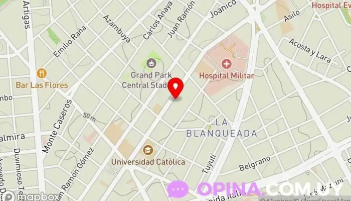 mapa de Escuela especial 210 Petrona Viera Escuela primaria en Montevideo