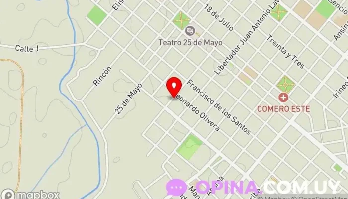 mapa de Escuela Integral Region Este (ROCHA) Escuela de enfermería en Rocha