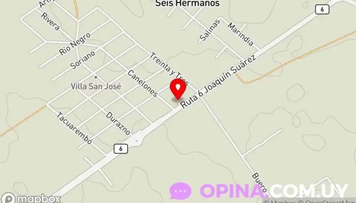 mapa de Escuela N 100 Empalme Sauce Ruta 6 Km 26500 Escuela en Seis Hermanos