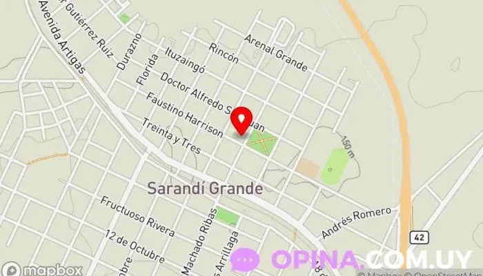 mapa de Escuela N 38 Escuela en Sarandí Grande