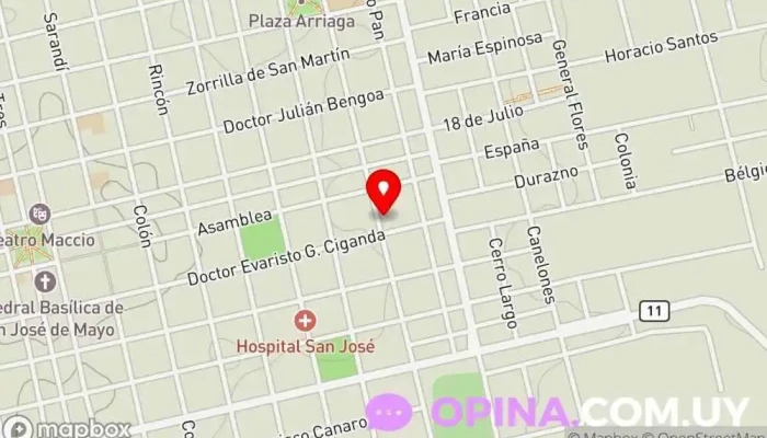 mapa de Escuela n52 Escuela de primaria en San José de Mayo
