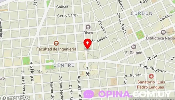 mapa de Escuela Nacional de Enfermería Escuela de enfermería en Montevideo
