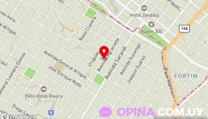 mapa de Escuela Nacional de Enfermería Rivera Escuela de enfermería en Rivera