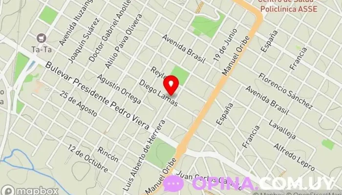 mapa de Escuela N° 102 Escuela en Rivera