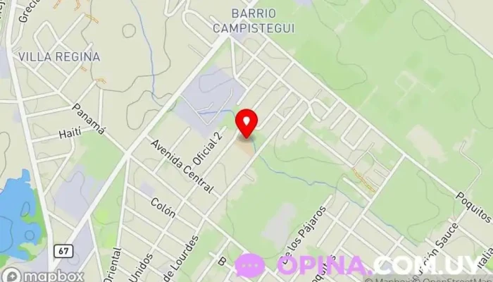 mapa de Escuela N° 173 Escuela en Las Piedras