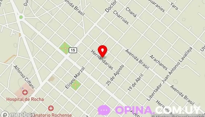 mapa de Escuela N° 44 Escuela en Rocha