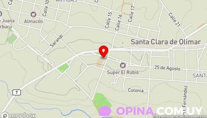 mapa de Escuela N° 47 Escuela primaria en Santa Clara De Olimar