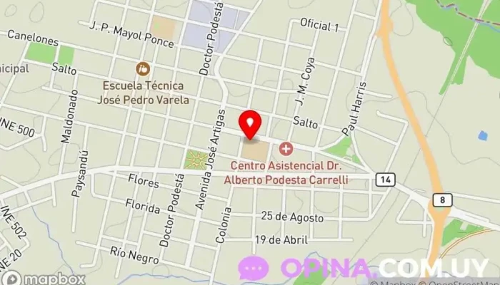 mapa de Escuela N° 6 Escuela en José Pedro Varela