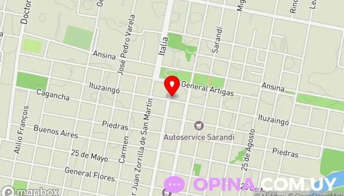 mapa de Escuela N° 92, Plácido Laguna Escuela en Carmelo