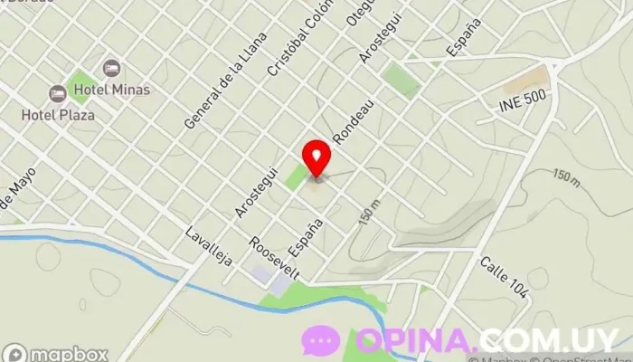 mapa de Escuela N°10 Escuela en Minas