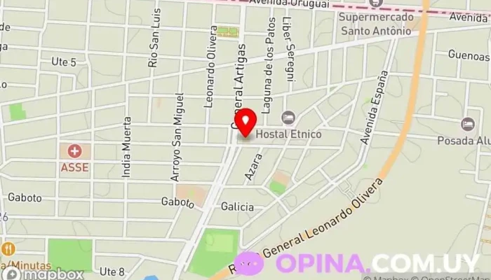 mapa de Escuela N°100 Escuela en Chuy