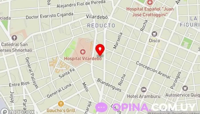 mapa de Escuela N°104 Barrio Pascual Escuela primaria en Montevideo