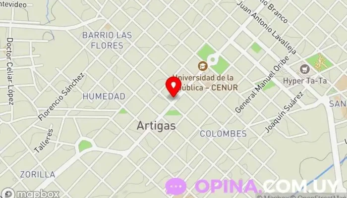 mapa de Escuela N°37 Artigas Escuela en Artigas