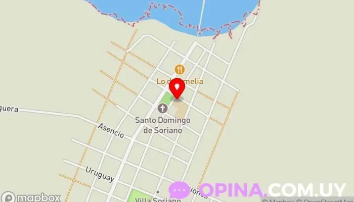 mapa de Escuela N°6 T.C Departamento de Soriano Escuela en Villa Soriano