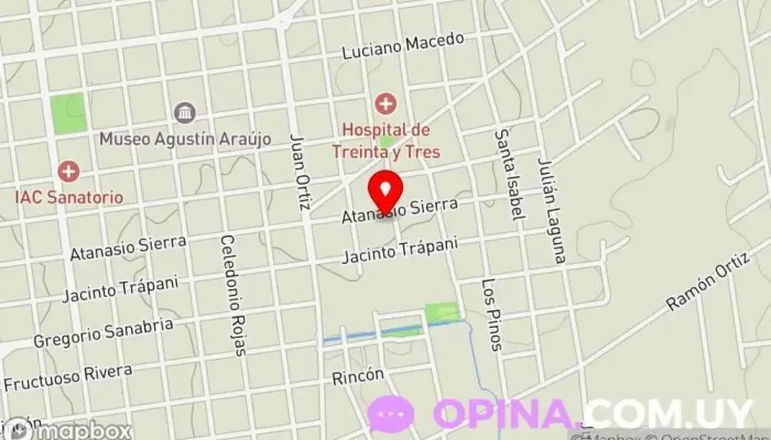 mapa de Escuela N°66 Escuela primaria en Treinta y Tres