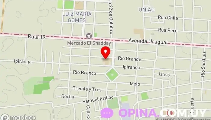 mapa de Escuela N°88 Escuela en Chuy