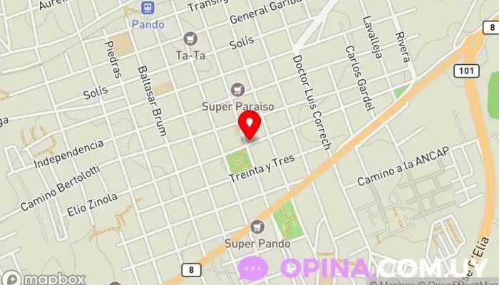 mapa de Escuela No. 112 Escuela en Pando