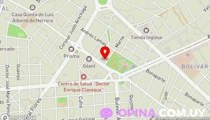 mapa de Escuela Nº 156 Armenia Escuela primaria en Montevideo