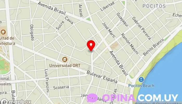 mapa de Escuela Nº 206 Centro educativo en Montevideo