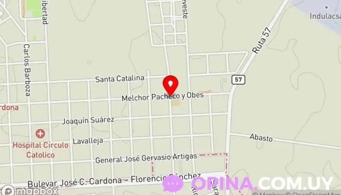 mapa de Escuela Nº 54 Escuela en Cardona