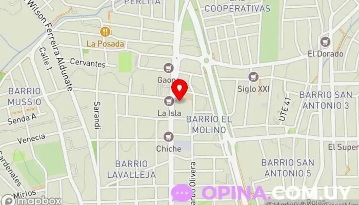 mapa de Escuela Nº 7 del Molino Escuela en Maldonado