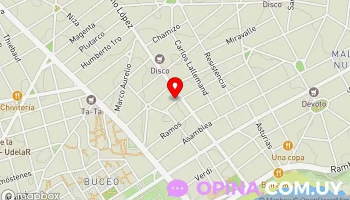 mapa de Escuela Nº72 Japón Escuela primaria en Montevideo