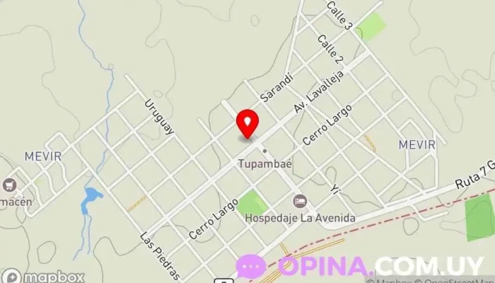 mapa de Escuela Nro 9 Escuela en Tupambaé