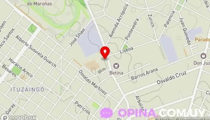 mapa de Escuela Primaria N°123 y N°55 Escuela en Montevideo