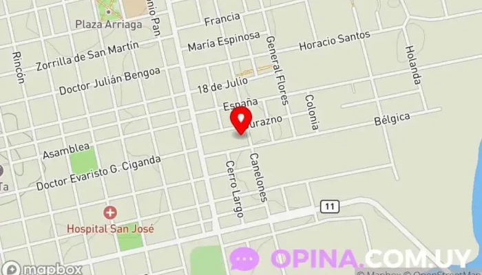 mapa de Escuela Publica Escuela en San José de Mayo