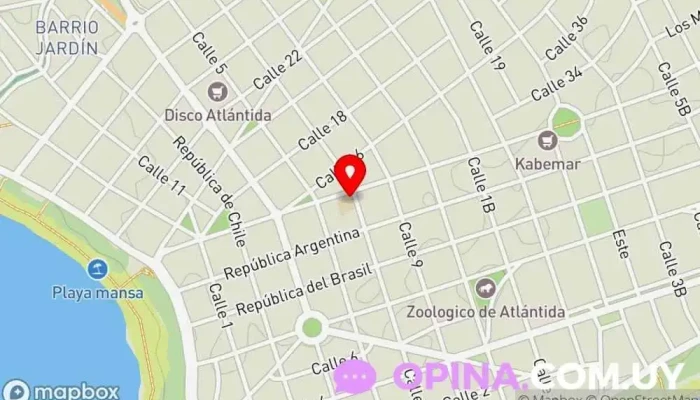 mapa de Escuela Pública N. 46. Atlántida Escuela de primaria en Atlántida