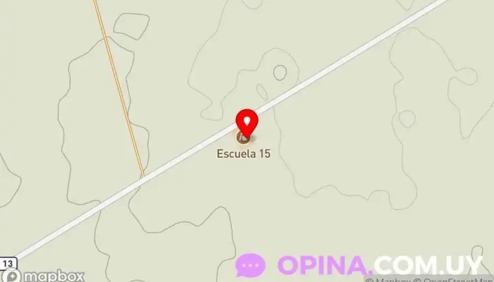 mapa de Escuela Rural n°15 Sarandí de Aigua Escuela en Departamento de Maldonado