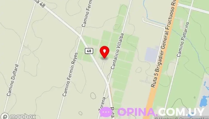 mapa de Escuela Superior de Vitivinicultura Pte. Tomás Berreta, de El Colorado Escuela universitaria en Las Piedras